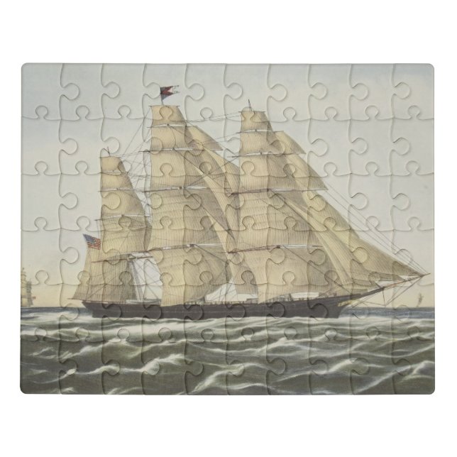 Clipper Ship, Flying Cloud Jigsaw Puzzle (Puzzle Horizontal)