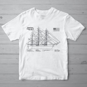 Clipper Ship Flying Cloud - Ship Blueprint SD T-Shirt