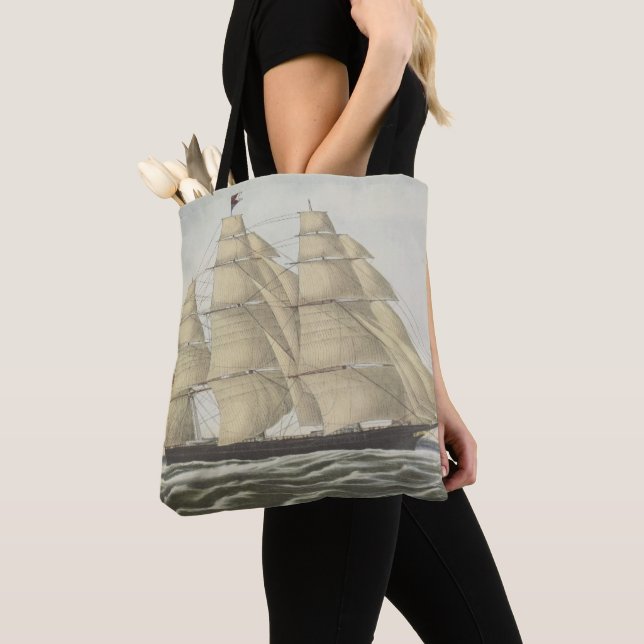 Clipper Ship, Flying Cloud Tote Bag (Close Up)