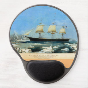 Clipper Ship Red Jacket 1854 Gel Mouse Pad