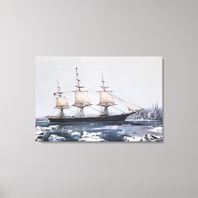 Clipper Ship "Red Jacket" Canvas Print (Front)