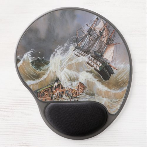 Clipper Ship Storm at Sea 1870s Gel Mouse Pad