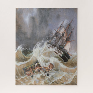 Clipper Ship Storm at Sea 1870s Jigsaw Puzzle