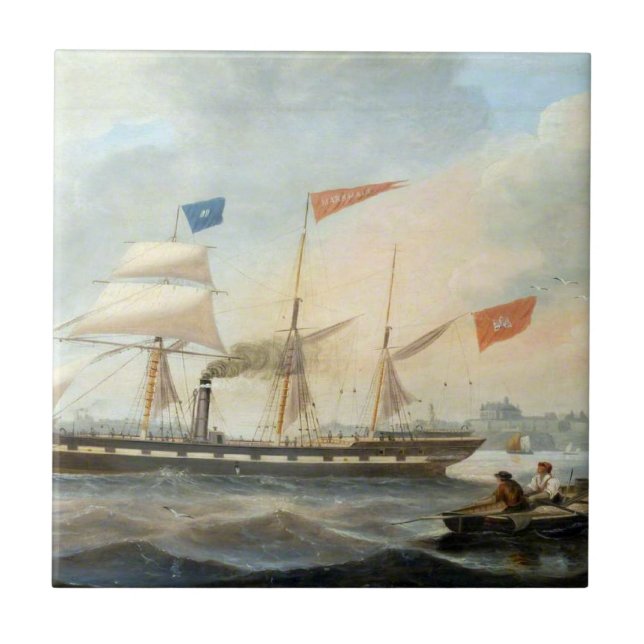 Clipper Ship the Marshall 1847 Ceramic Tile (Front)