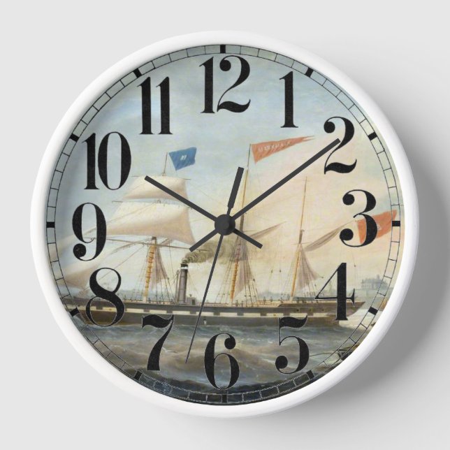 Clipper Ship the Marshall 1847 Clock (Front)