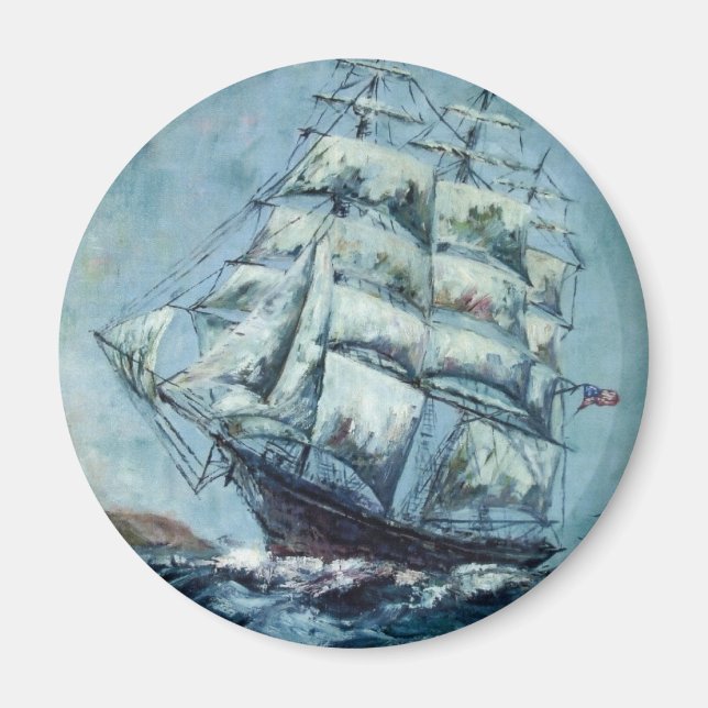 Clipper Ship Western Shore Products Without Text Magnet (Front)