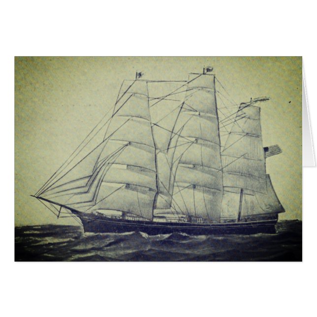 Clipper Ship Young America 2 1853 Cards (Front Horizontal)