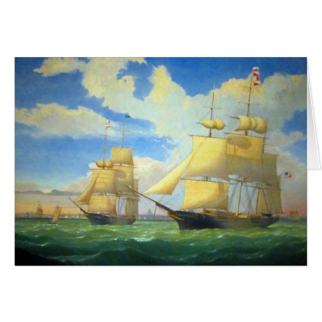 Clipper Ships Fitz Henry Lane 1853 Cards (Front Horizontal)