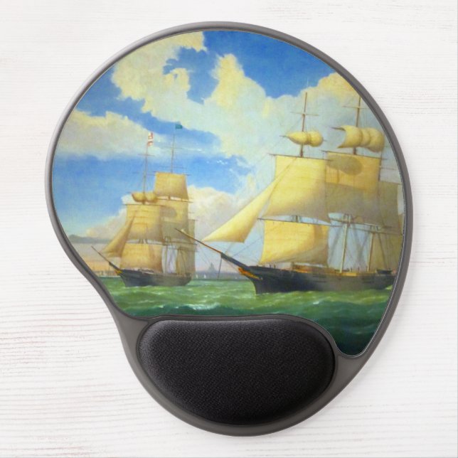 Clipper Ships Fitz Henry Lane 1853 Gel Mouse Pad (Front)