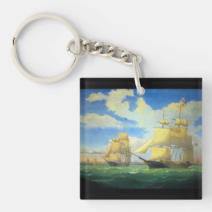 Clipper Ships Fitz Henry Lane 1853 Keychain
