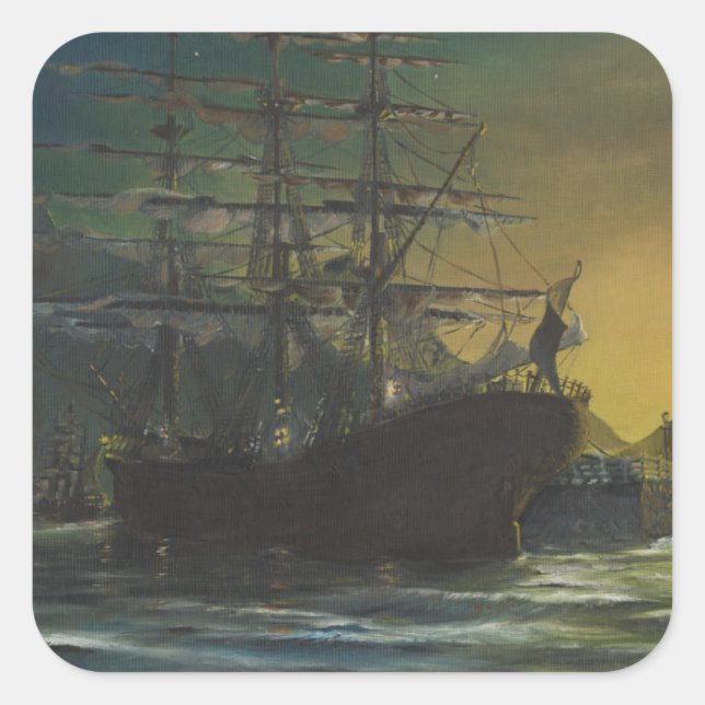 Clipper Square Sticker (Front)