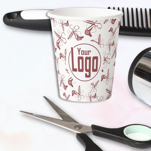 Clippers Comb Blower Pattern Round Custom Logo Paper Cups