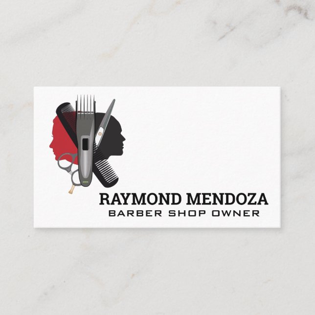 Clippers | Comb | Hair Cuts Business Card (Front)