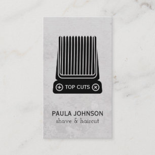 Clippers Mustache Razor Barber Business Card