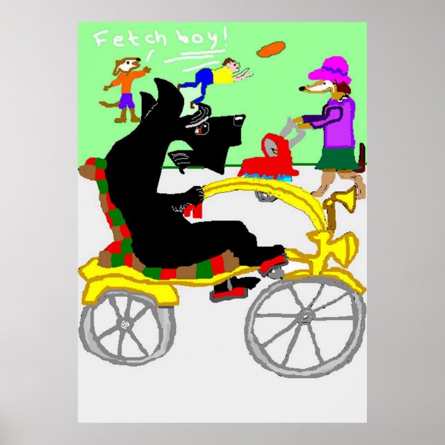 Clive Scottie On A Bike Ride Poster (Front)