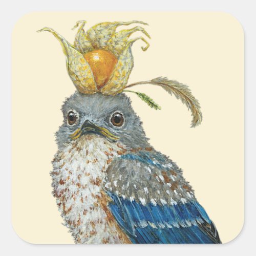 Clive the eastern bluebird chick stickers
