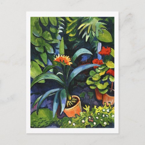 Clivia and Geraniums August Macke Postcard