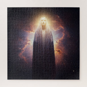 Cloaked Light Spirit in Timeless Outer Space Jigsaw Puzzle
