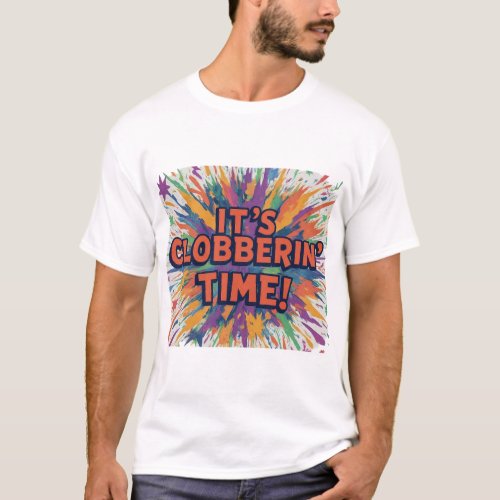 Clobberin Time Chronicles Vintage Comic_Inspired T_Shirt