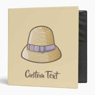 Cloche Hat Beige 3 Ring Binder