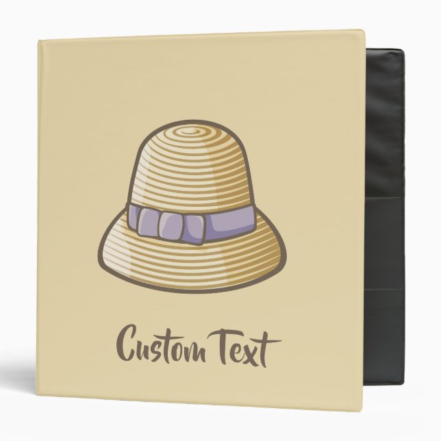 Cloche Hat Beige 3 Ring Binder (Front/Inside)