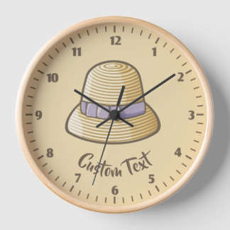 Cloche Hat Beige Clock