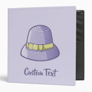 Cloche Hat Lilac 3 Ring Binder