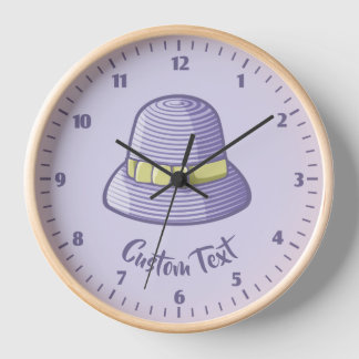 Cloche Hat Lilac Clock