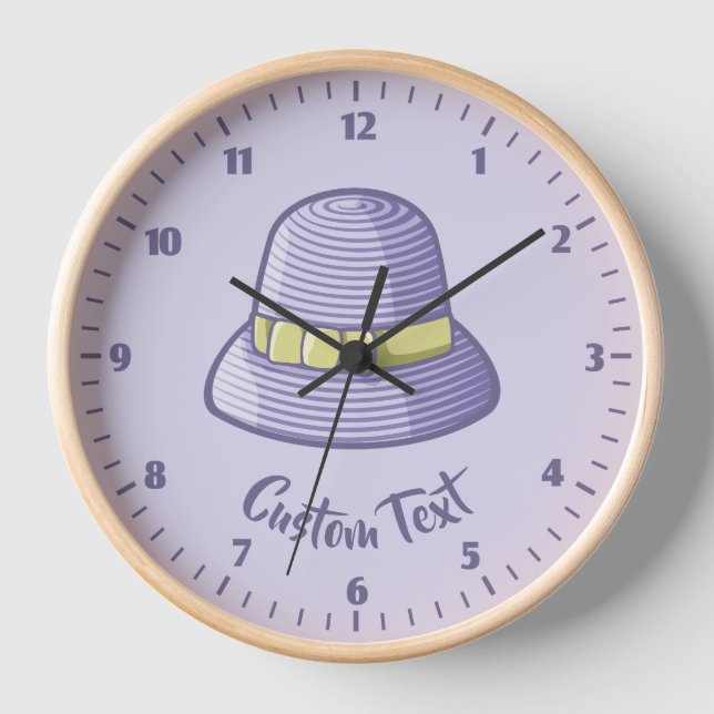 Cloche Hat Lilac Clock (Front)