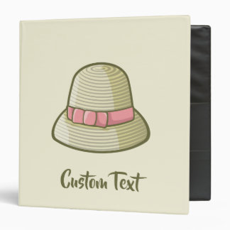 Cloche Hat Yellow 3 Ring Binder