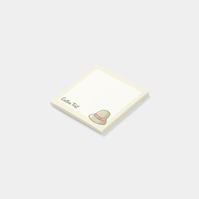 Cloche Hat Yellow Post-it Notes (Angled)