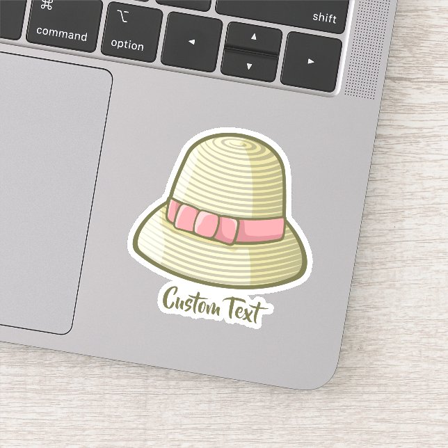 Cloche Hat Yellow Sticker (Detail)