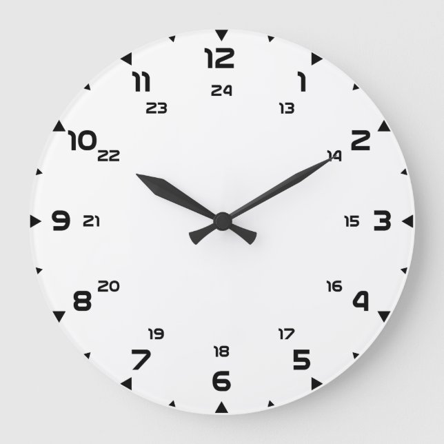 Clock 24h template create your own wall clock-face (Front)