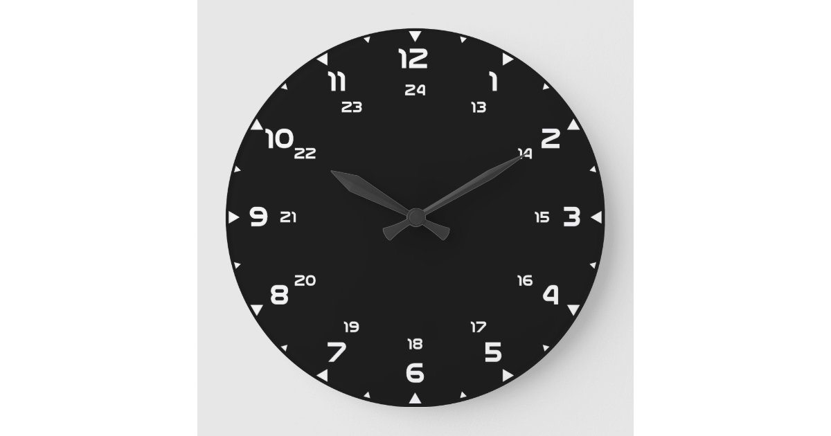 Clock 24h Template Create Your Own Wall Clock Face Zazzle