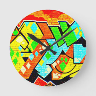 Clock-Abstract Art-Graffiti Gallery 19 Round Clock