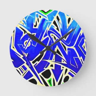 Clock-Abstract Art-Graffiti Gallery 7 Round Clock