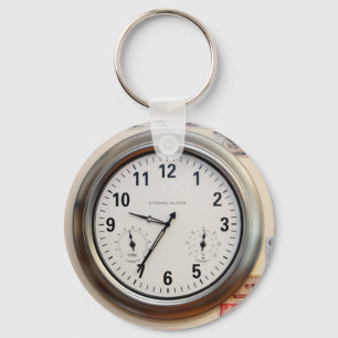 Clock and Currency Keychain