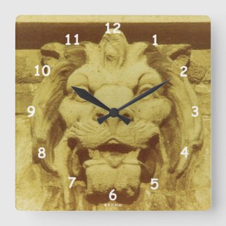 Clock - Architectural Lion