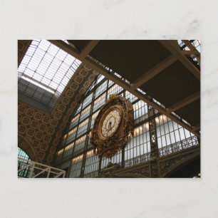 Clock at Great Hall Announcement Postcard