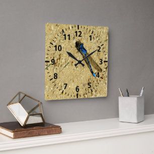 Clock - Blue Dragonfly
