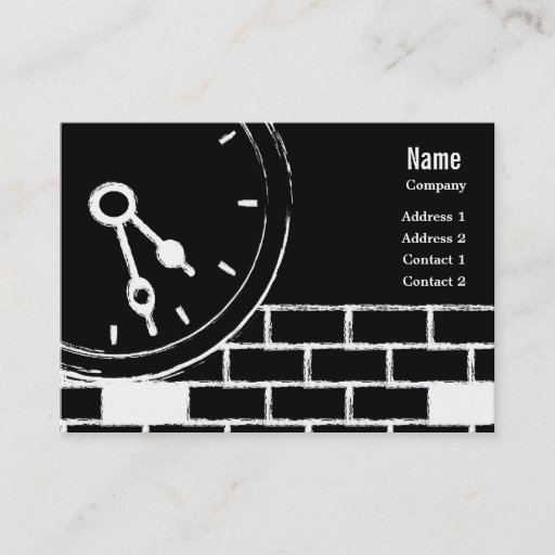 Customizable Clock Business Card