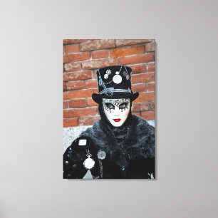 Clock Carnival Costume, Venice Canvas Print