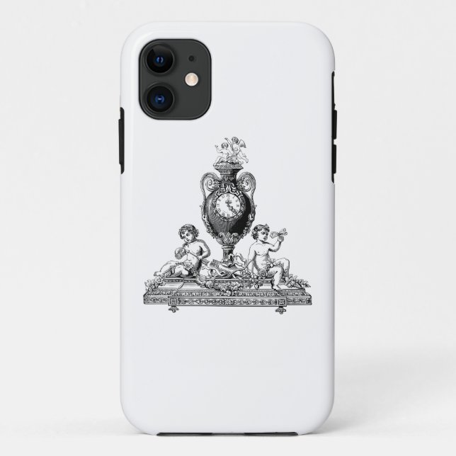 clock cherub line art Case-Mate iPhone case (Back)