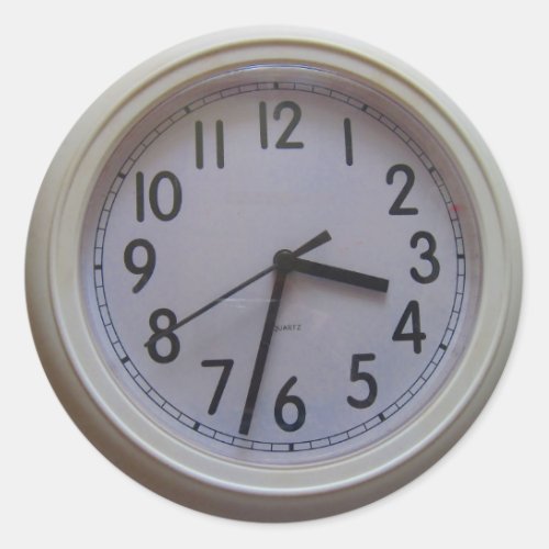 Clock Classic Round Sticker