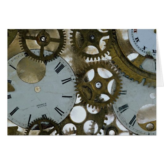 Clock cogs in ice cards (Front Horizontal)