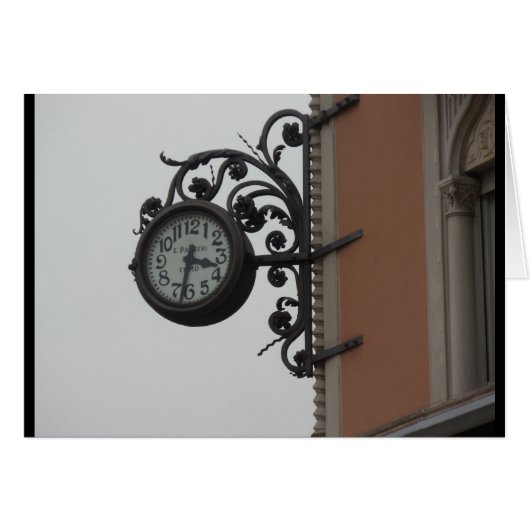 Clock, Como, Italy Cards (Front Horizontal)