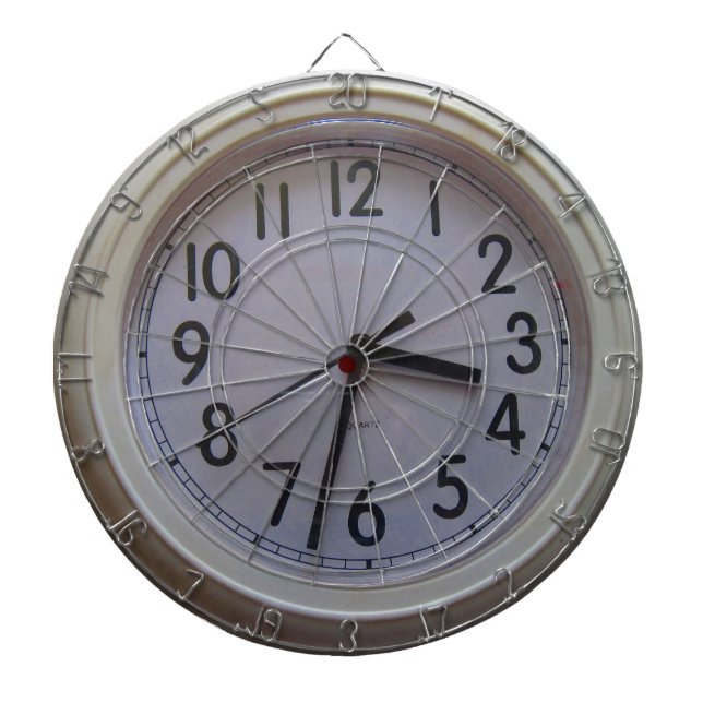 Clock Dartboard With Darts (Front)