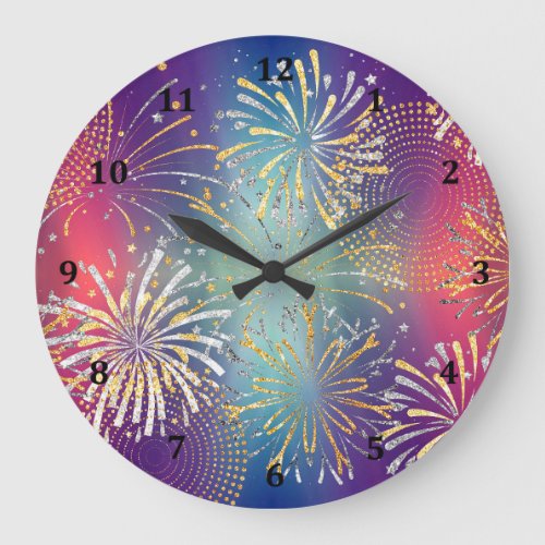 Clock Design with Fireworks Illustrated