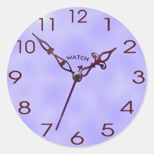 clock face_03 classic round sticker