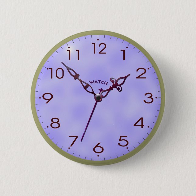 clock face_03 pinback button (Front)